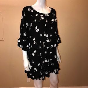 ANA Tunic Mini Dress On or Off Shoulder Pockets